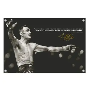 Tony Ferguson Flag UFC Inspired Fight Night Wall Flag Combat Sports Banner for Bedroom Octagon Gym Decor Gift for UFC fans MMA Fans