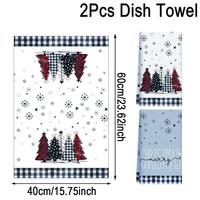 2pcs Christmas Dish Towels F