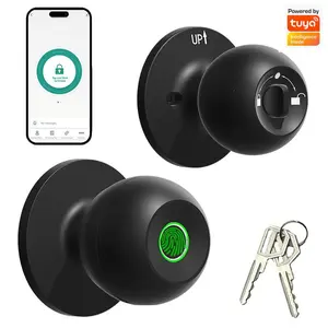 Smart Fingerprint Door Lock, Smart Lock with Anti-theft Function, Intelligent Door Handle with APP Suitable for Rooms, Offices, Apartments, Warehouses, and Garages, Fingerprint Door Knob, Electronic Door Lock