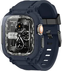 M1 Sport Case for Apple Watch Ultra 2/1 – 49mm Bumper with Screen Protector, Waterproof & Durable for Gym, Running, Swimming  amBand