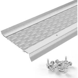 5 inch Gutter Guards Leaf Protection, 1 Feet White Sample Pack, Stainless Steel Mesh Aluminum Gutter Covers, Contractor Grade Gutter Guard from Manufacturer