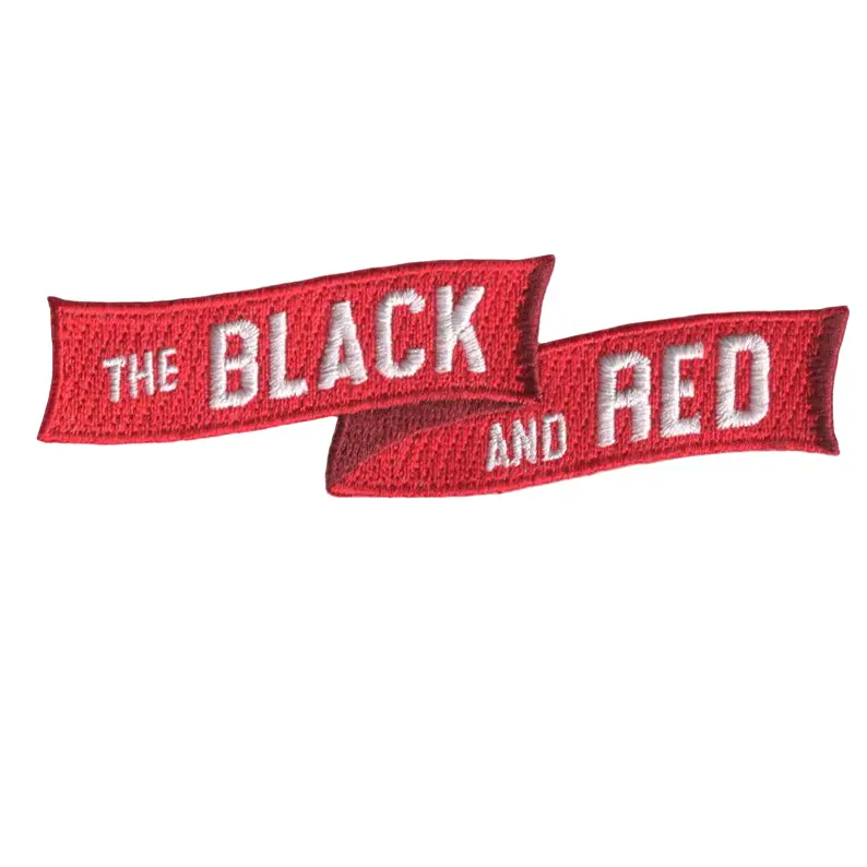 Officially Licensed NHL®® The Black & Red embroidery 3.75" W x 1.25" H Patch (Hook & Loop Patch - NOT Iron On)