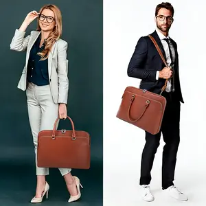 Blofinche Laptop Messenger shoulder bag: GenuineLeather work Briefcase 13.3 inch designer