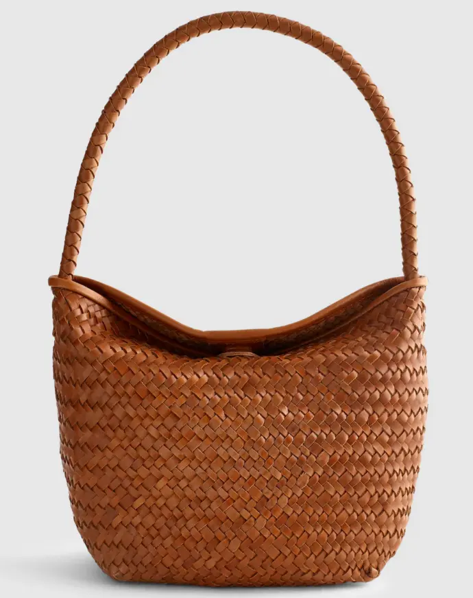 Madewell Woven Shoulder Bag Genuine Leather Fashion Purse