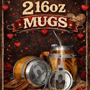 2 Pack 16oz Mugs custom engraved gift thermal aluminum on the inside perfect for your favorite beverage. Great gift for any type of occasion.  Drinkware