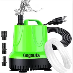 Pump with 5 Ft tubing and 3 Nozzles, 850 GPH, 60W, Small Sump Pump for Fish Tank, Pond, Aquarium, Hydroponic Systems