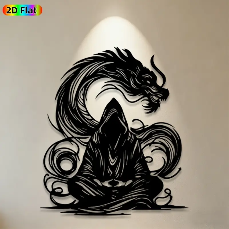 1pc Dragon Metal Wall Art,Dynamic Dragon Statue Mural, Ideal Gift for New Year, Christmas, Dragon Decor Enthusiasts, Weather-Resistant Metal Wall Decor Wall Sculptures, Perfect for Living Room Wall & Garden Fence Dragon Enthusiasts