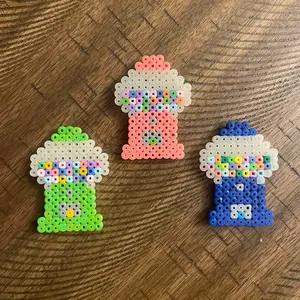Gumball Machine Magnet - Handmade Decor - Perler Beads
