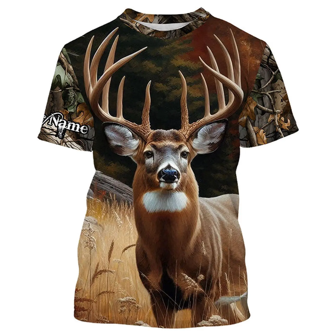 Deer Hunting Camo Customize Name 3D All Over Printed Shirts Personalized gift For Adult And Kid NQS720 Menswear Top Gift Men Father Day