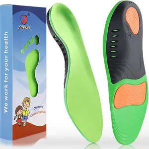 Ailaka Athletic Insoles: Arch Correction + Shock Absorption for Running and Walking (Trimmable), 30mm Arch + Gel Cushioning, Fits All Children's Shoes, Soft PU Shock Absorption + Heel Gel Pad, All-Day Foot Protection Without Sweatiness, Footwear, Arch Sup