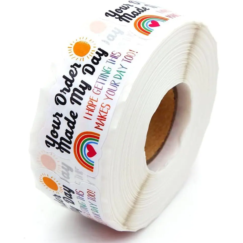 Thank You for Your Order Stickers - Small Business Rainbow Stickers 500 Count for Online Retailers and Packages