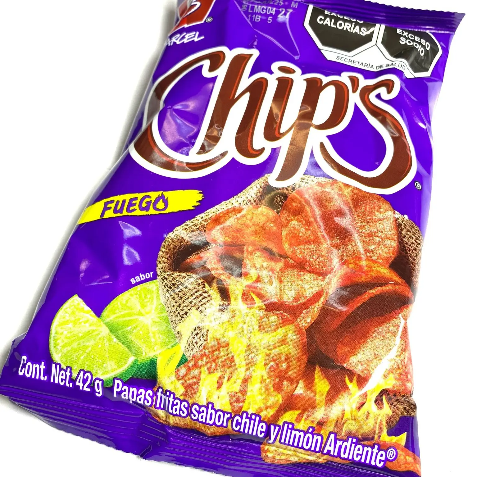 100 BAGS - BARCEL CHIPS FUEGO - 42 GRAMS PER BAG