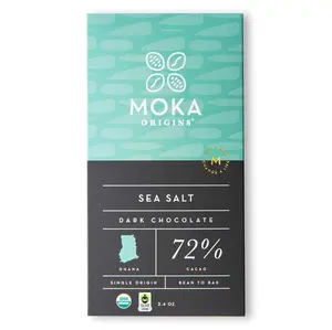 Moka Origins, Sea Salt Chocolate, Bean-to-bar, 2.4oz