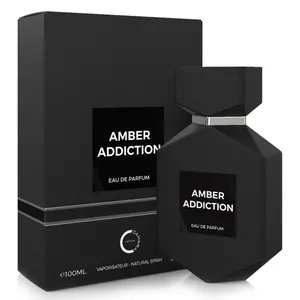 Amber Addiction Camara Eau de Parfum 3.4oz Made in UAE Premium Jasmine Fragrance for Men & Women with Cardamom & Leather Notes