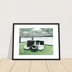 The Severed Floor, Severance Framed Print, TV Show Art, Watercolor Art