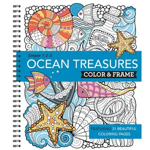 Color & Frame - Ocean Treasures (Adult Coloring Book) Spiral-bound