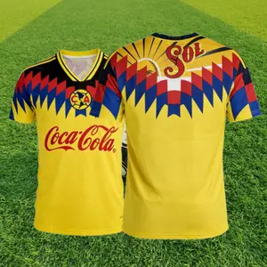 94 95 96 Home and Away Retro Yellow Short Sleeved Soccer Football Shirt