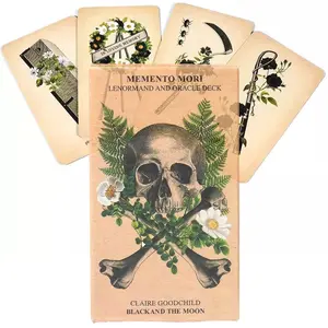 Tarot Deck with Skulls & Mystical Symbols - High-Quality Paper Cards for Tarot Readings, Collectible Card Game Toy for Adults & Beginners, Spiritual Guidance Tool, Dark Aesthetic, Ornate Design