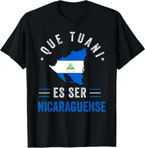 100% Cotton Nicaragua Flag Camiseta Nicaraguan Nicoya Pinoleros Tuani T-Shirt