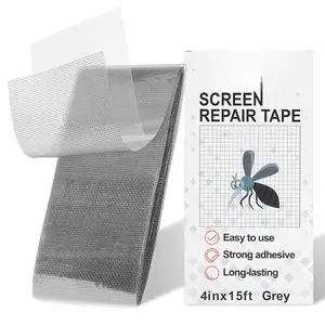 Grey Screen Repair Tape, 4" X 180" (15FT) Window Screen Door Repair Kit,  Adhesive Fiberglass Patch Tape Mesh