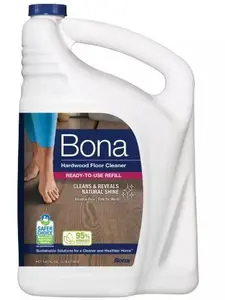 Bona 3.785 Liter (128 oz) Hardwood Floor Cleaner Ready To Use Refill Cleans Reveals Natural Shine Safer Choice 95% Natural Ingredients