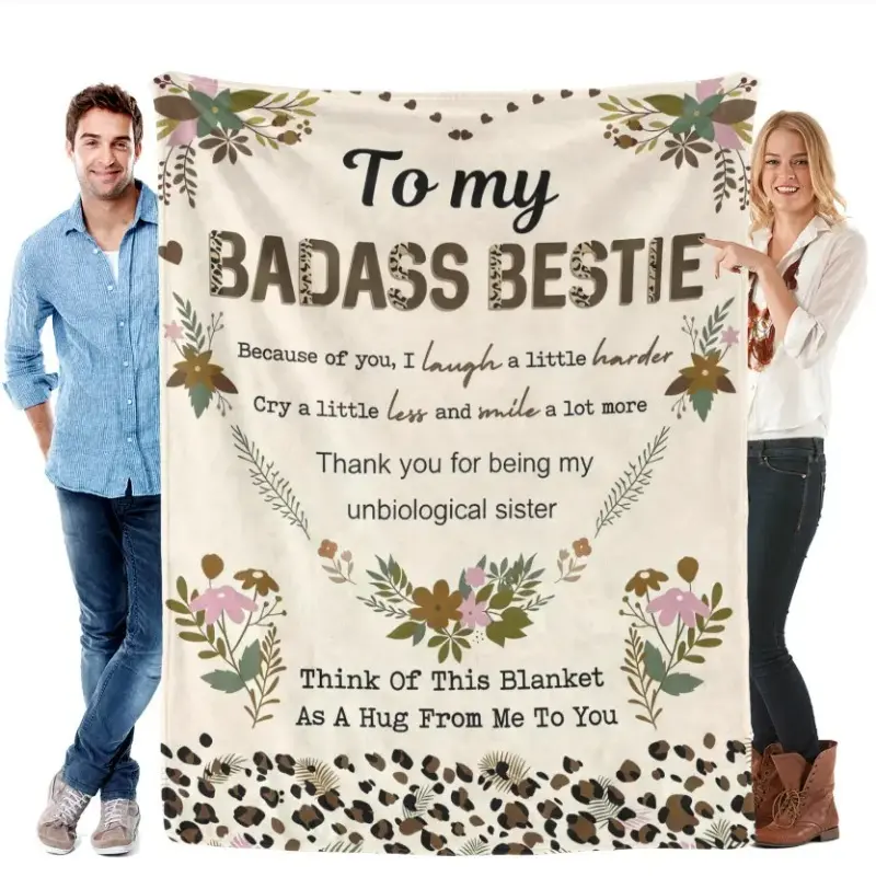 Dream Workshop High-Definition Printed Flannel Thin Blanket - Valentine/Father’s Day Sister Gift, Decorative Small Cover for Sofa, Comfortable Office Nap Mat & Air Conditioning Travel Blanket
