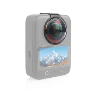 For DJI Osmo 360 PULUZ Optical Tempered Glass Cover Protective Lens Guard (Black)