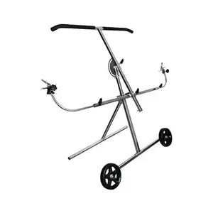 LAUCO Universal Panel and Bumper Stand – Adjustable Car Painting & Repair Stand with Rotating Frame, Foldable 2-Wheel Design, 220 lbs Load Capacity, Galvanized Steel Construction for Auto Body Work