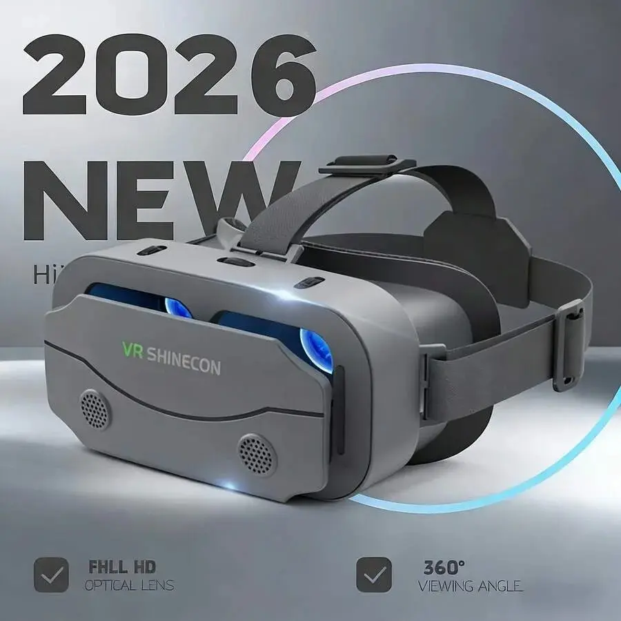 VR Shinecon 2026 New Full HD Optical Lens 360° Viewing Angle Virtual Reality Headset