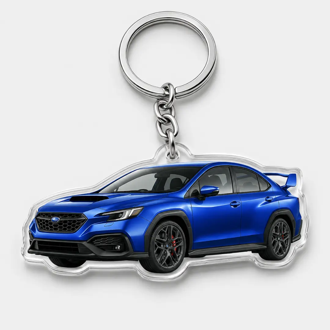 Subaru WRX Keychain – Blue Sports Sedan Key Ring, JDM Car Accessory, Gift for WRX Owners & Performance Car Fans