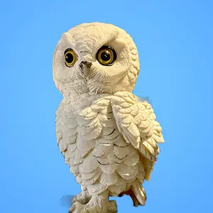 White Owl statue for Santa Muerte 9 inch