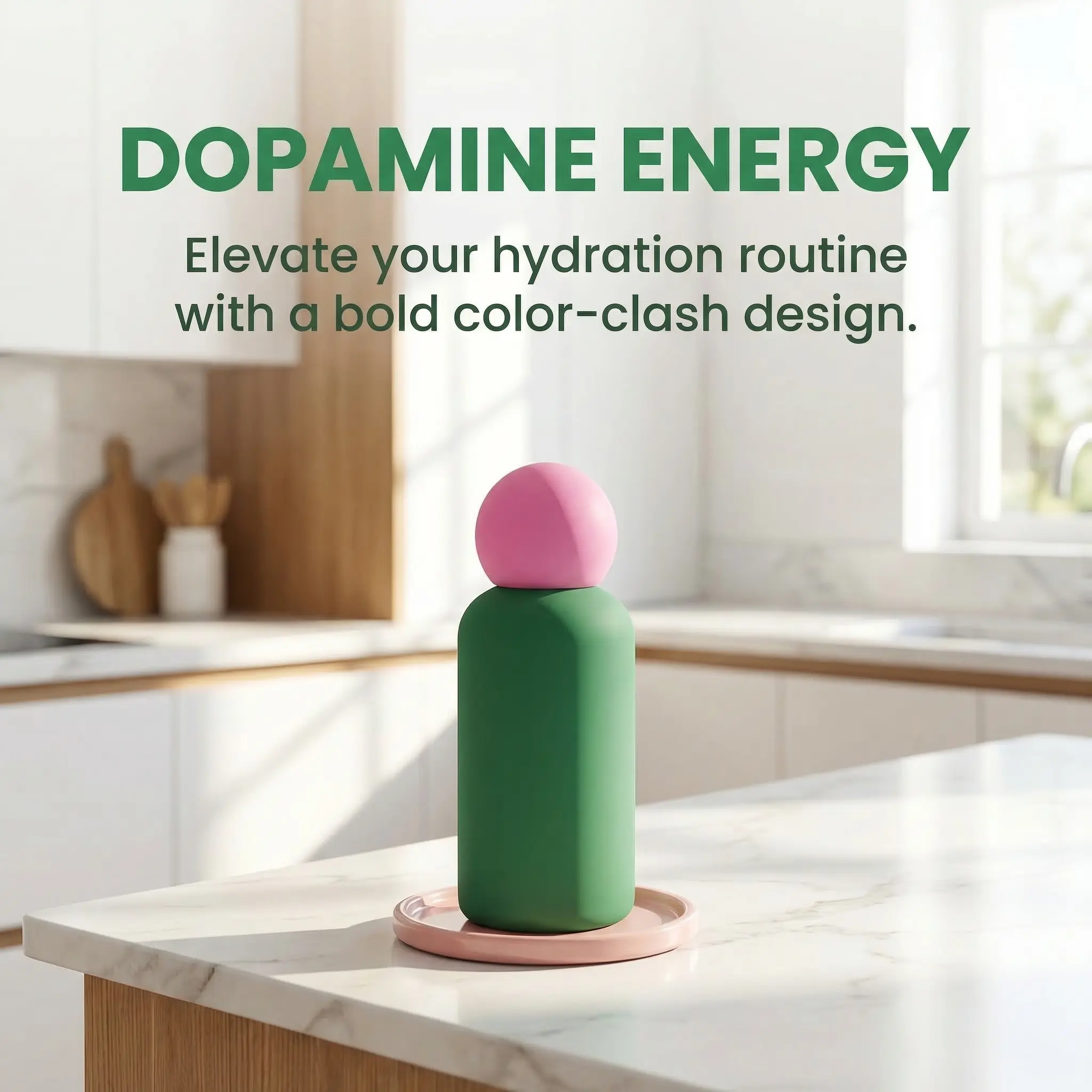 Star Cup 12oz Stylish Portable Lightweight Stainless Steel Insulated Vacuum Thermal Flask - Color Block Leakproof Dopamine Rose Red & Seaweed Green 006 Coffee Car Bottle, Modern