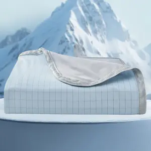 Cooling Blanket, Blue Queen Cooling Blanket for Hot Sleepers & Night Sweats, Lightweight Breathable with Q-Max 0.5 Cooling Fabric, Cold Blanket for Adults Kids, Soft Throw Blanket