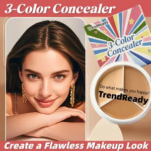 1PCS Tri-Color Concealer Palette - Full Coverage, Natural Effect, Moisturizing Paste for All Skin Types, Multi-Tone Concealer