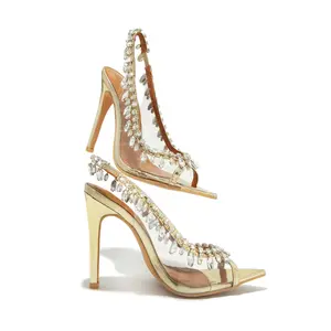 Under The Stars Embellished Slingback Pumps - Gold