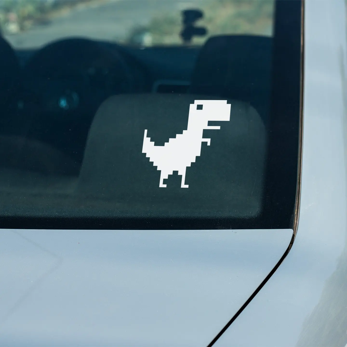 Pixel Dinosaur Vinyl Decal - Bumper Sticker Premium 651 Permanent Vinyl, Weather-Resistant, Easy Install, Self-Adhesive, Ideal for Windows, Cars & More