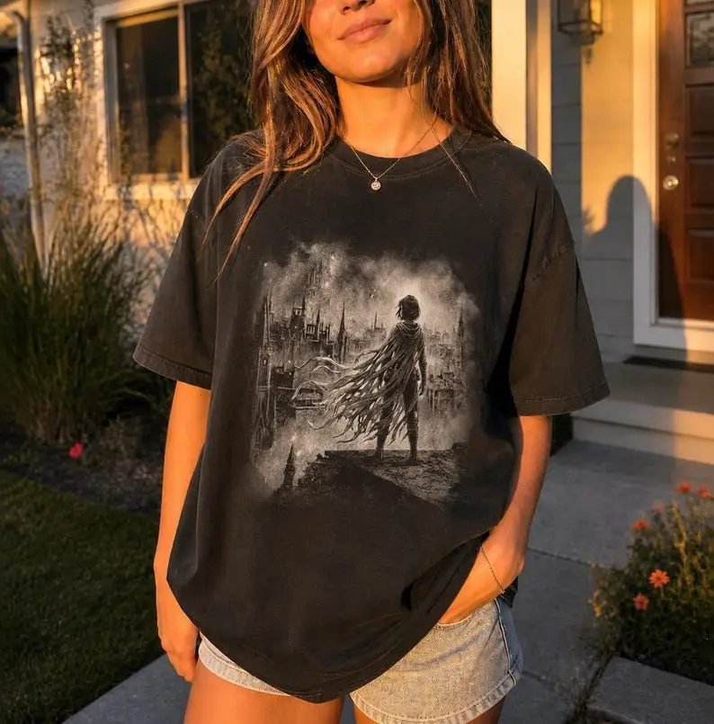 Mistborn Vin Graphic Shirt, Vintage Style, Luthadel City , Retro Fantasy Art Tee, Cosmere Bookish