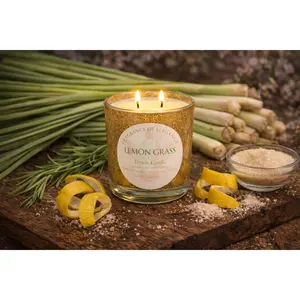 Lemon Grass Lotion Candle 15oz double wick 72 hour burn