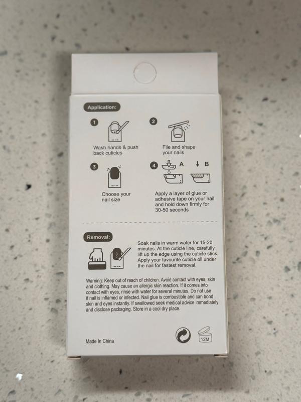 MALIBU Fashion Long Ballerina Fake Nails Set Press on Nails French Blue False Nail Tips With Designs Shiny Rhinestone Manicure