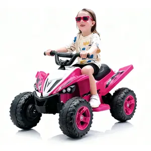 Kids Electric Car for 3-6 Years, Dual Motor 12V4.5AH Battery Powered Ride On Toy with Bluetooth Music, LED Lights, 2 Speed Modes, Forward/Backward - Blue/Pink, Toddler First Car Gift
