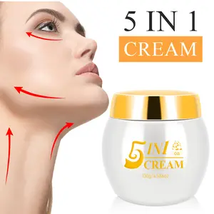 AOAO 5in1 Anti-aging Anti-wrinkle Face Cream with Hyaluronic Acid Centella Asiatica Extract Ascorbic Acid Aloe Barbadensis Leaf Juice & Tocopherol 130g