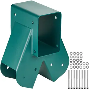 VEVOR A-Frame Middle Swing Set Brackets, Heavy Duty Carbon Steel Swing Set Hardware with Mounting Hardware, DIY Swing Set Bracket Swing Set Kit for 4x4 Legs 4x6 Beam, Green