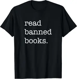 Vintage Read Banned Books Summer Casual Shortsleeve Cotton T-Shirt