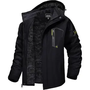 Men's Winter Skiing Jackets Water Resistant Fleece Coats Insulated Thermal Snowboard Jacket Parka Raincoat with Hood