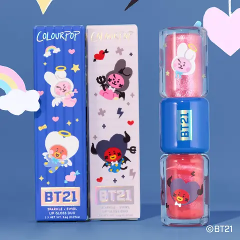 NEW! BT21 Lip Gloss Duo