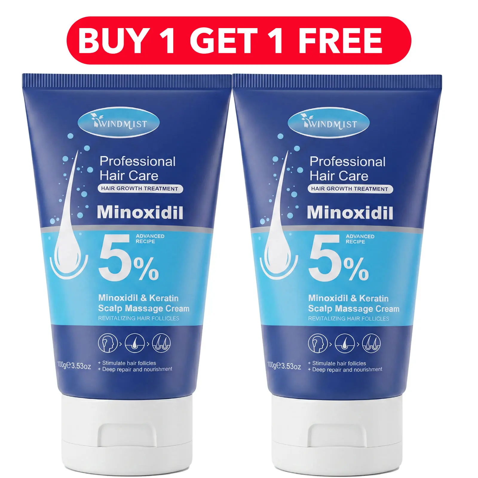 Unisex 5% Minoxidil Anti-Hairloss Foam - Unscented Nourishing Scalp Treatment with Keratin+Ginger and Rosemary for Hair Growth and Regrowth, Hair Fall Help