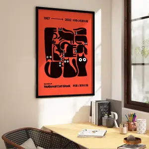 Cat Wall Art, Japan Cat Poster, Japanese Cat Poster, Room Decor, Unframed