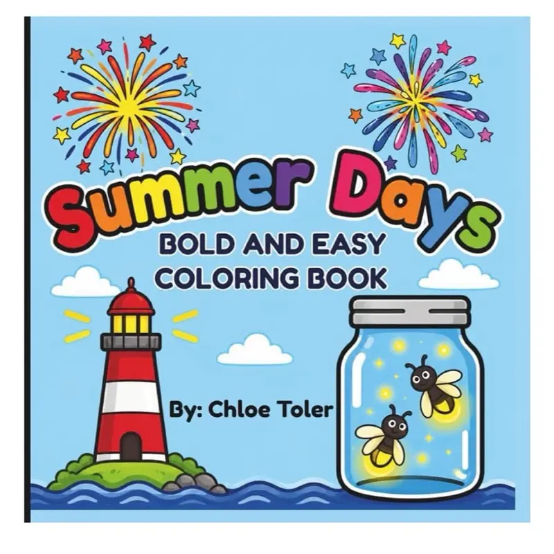 Summer Days-Bold and Easy Coloring Book