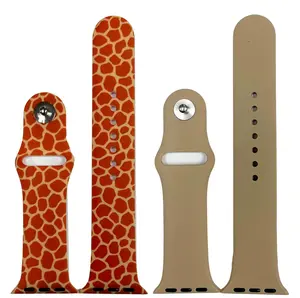 Olivia Pratt 2 Pack Silicone Watch Band - Giraffe and Solid Color