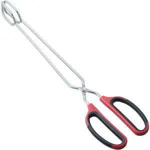 Extra Long 16-Inch Stainless Steel Scissor Tongs for Barbecue Grilling